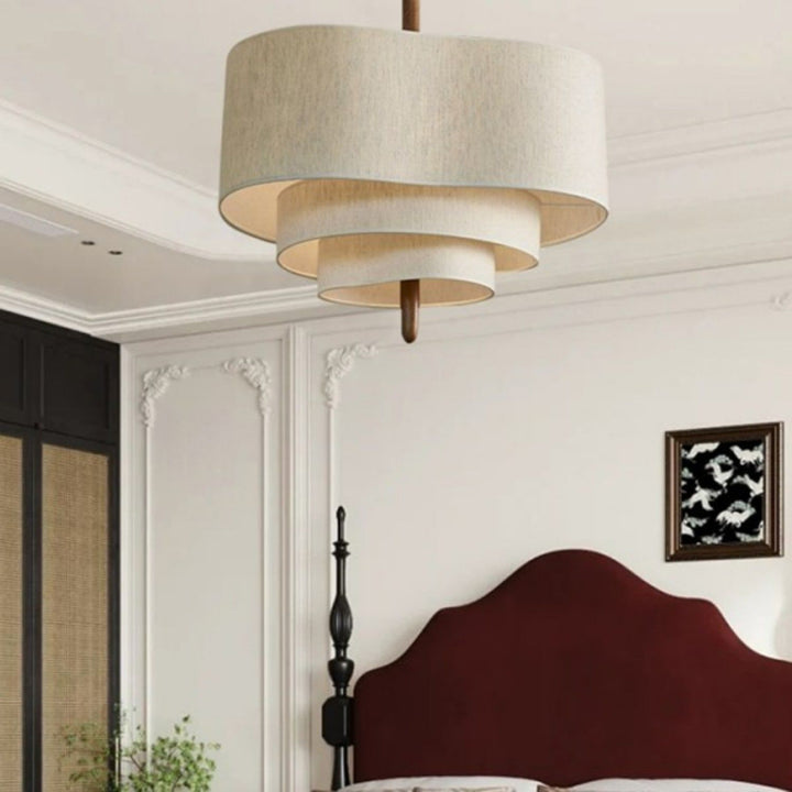 Olatuen Pendant Lamp - Mid Century Fabric Light for Dining Area | Vinlighting
