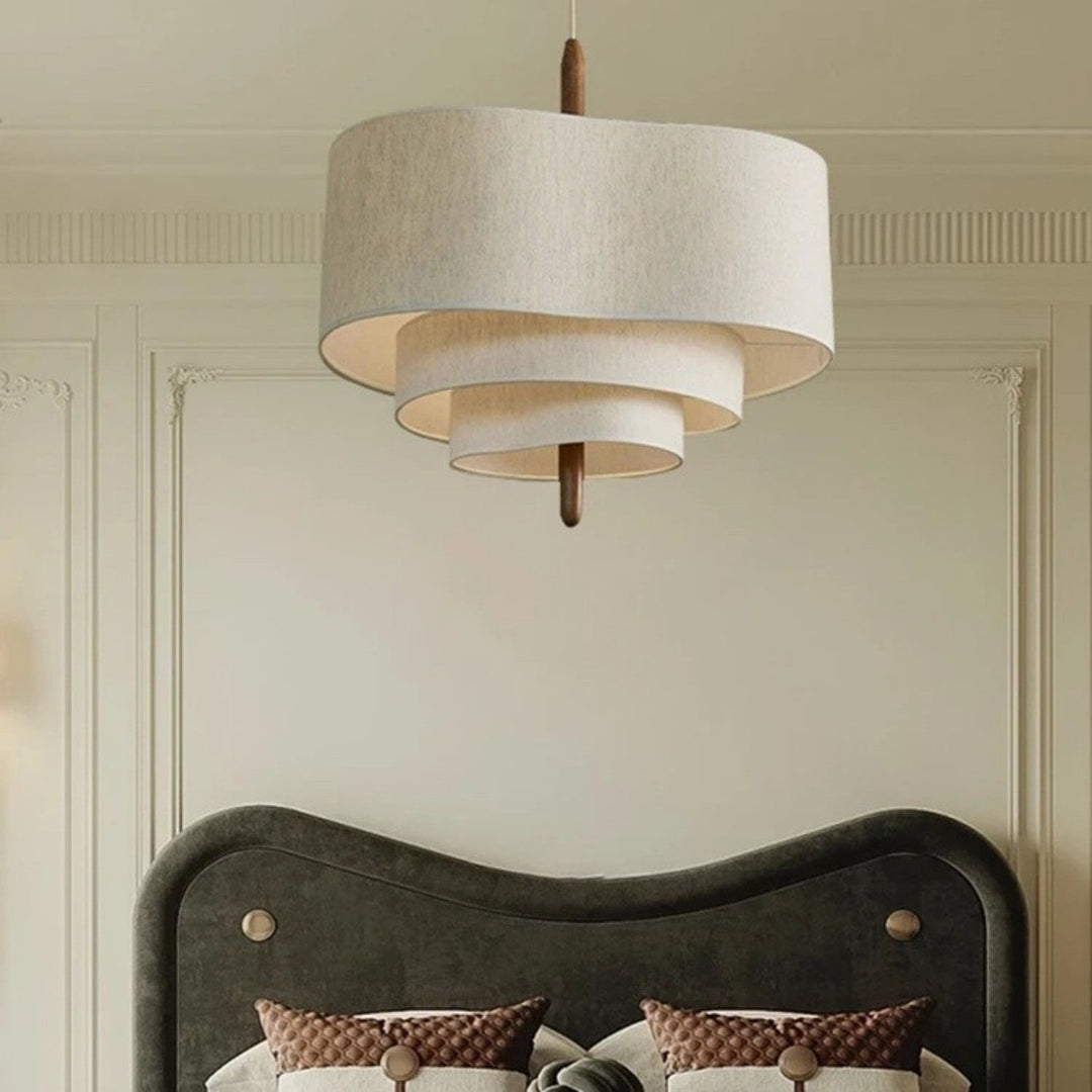 Olatuen Pendant Lamp - Mid Century Fabric Light for Dining Area | Vinlighting