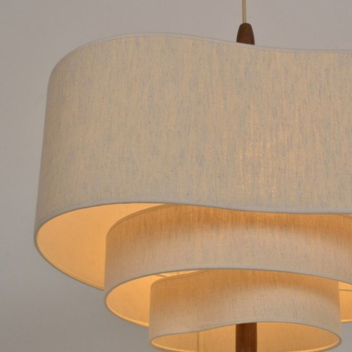 Olatuen Pendant Lamp - Mid Century Fabric Light for Dining Area | Vinlighting