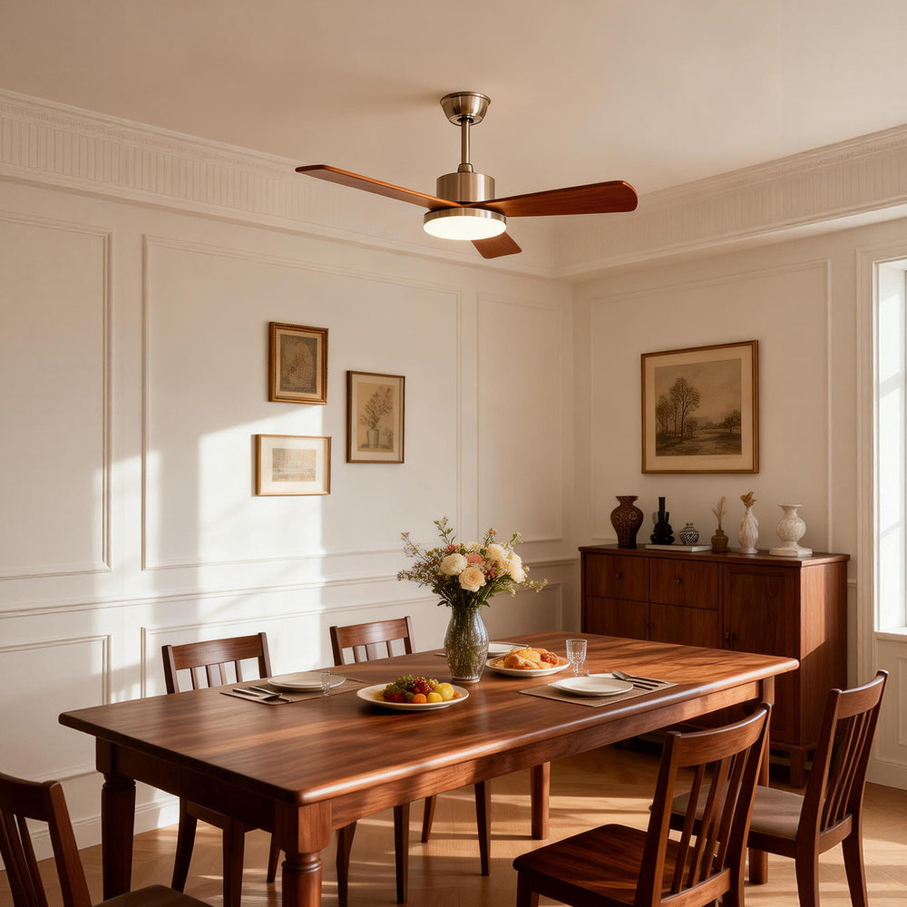Oltivis Ceiling Fan Light | Modern French Wood Fan Light