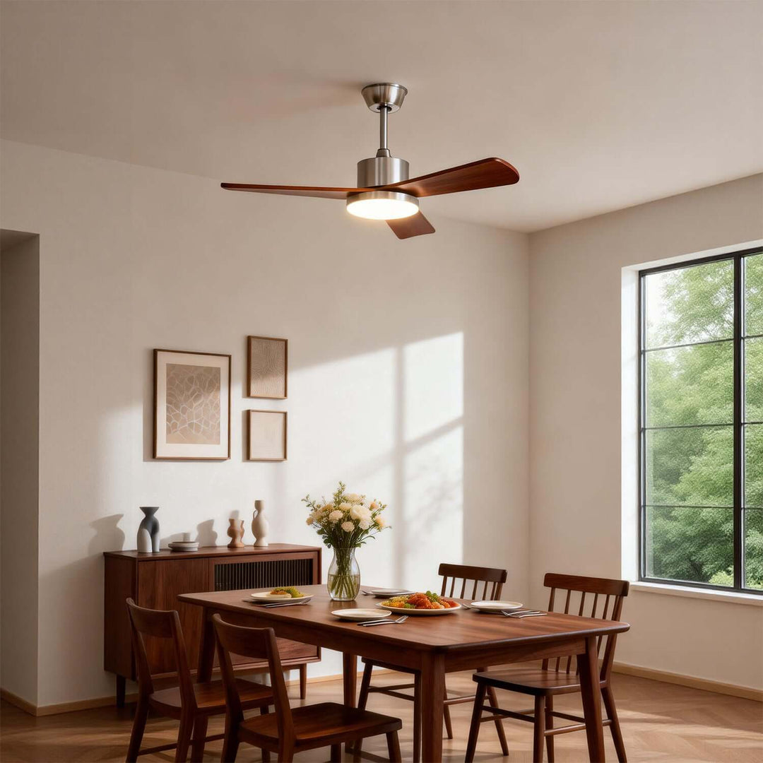 Oltivis Ceiling Fan Light | Modern French Wood Fan Light