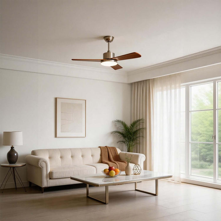 Oltivis Ceiling Fan Light | Modern French Wood Fan Light