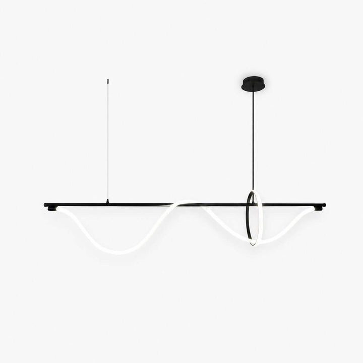 Onda Linear Chandelier - Creative Wave Design Silicone Island Light | Vinlighting