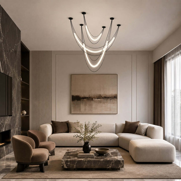 Ondine Linear Chandelier - Modern Acrylic Art Decor Chandelier | Vinlighting