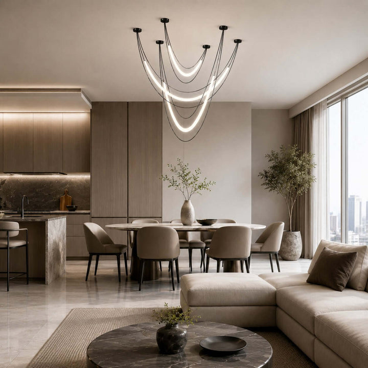 Ondine Linear Chandelier - Modern Acrylic Art Decor Chandelier | Vinlighting