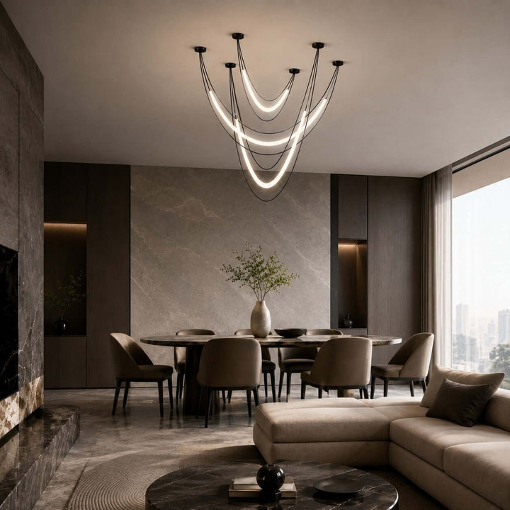 Ondine Linear Chandelier - Modern Acrylic Art Decor Chandelier | Vinlighting