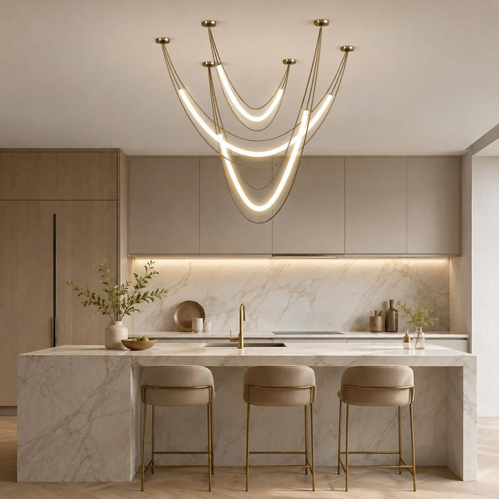 Ondine Linear Chandelier - Modern Acrylic Art Decor Chandelier | Vinlighting