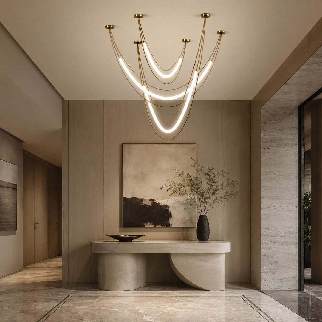 Ondine Linear Chandelier - Modern Acrylic Art Decor Chandelier | Vinlighting