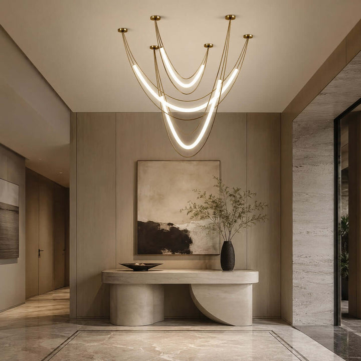 Ondine Linear Chandelier - Modern Acrylic Art Decor Chandelier | Vinlighting