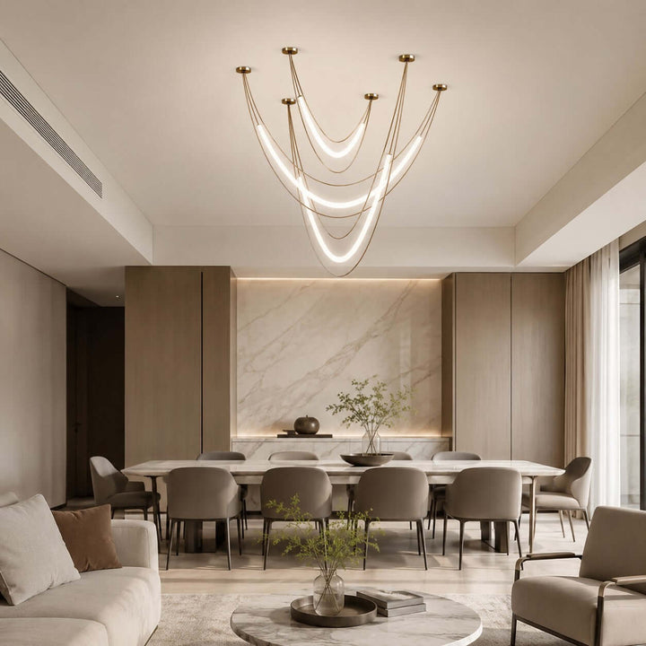 Ondine Linear Chandelier - Modern Acrylic Art Decor Chandelier | Vinlighting