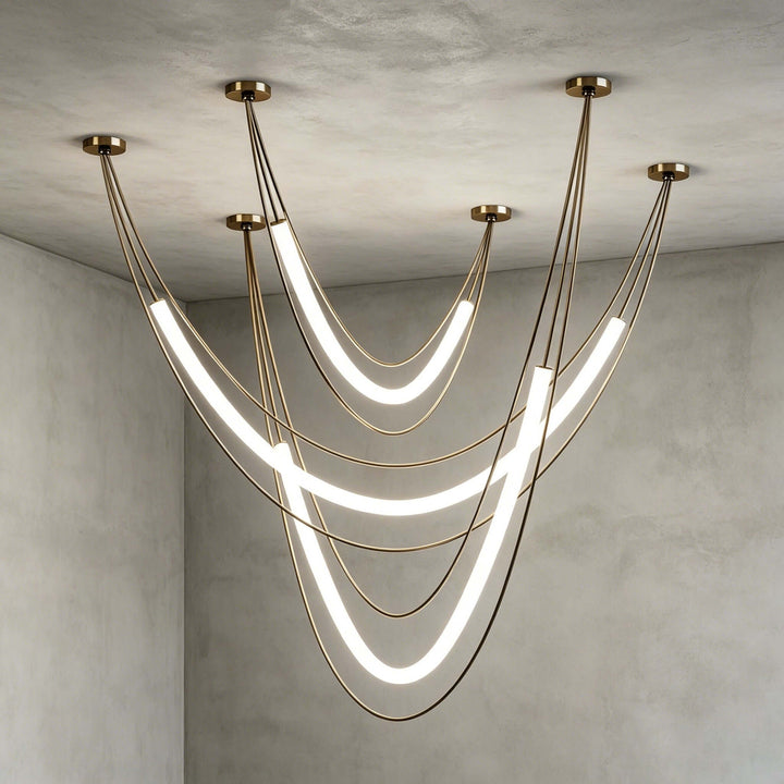 Ondine Linear Chandelier - Modern Acrylic Art Decor Chandelier | Vinlighting