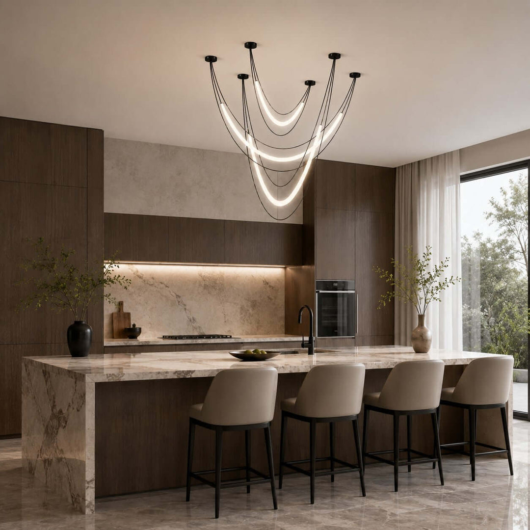 Ondine Linear Chandelier - Modern Acrylic Art Decor Chandelier | Vinlighting