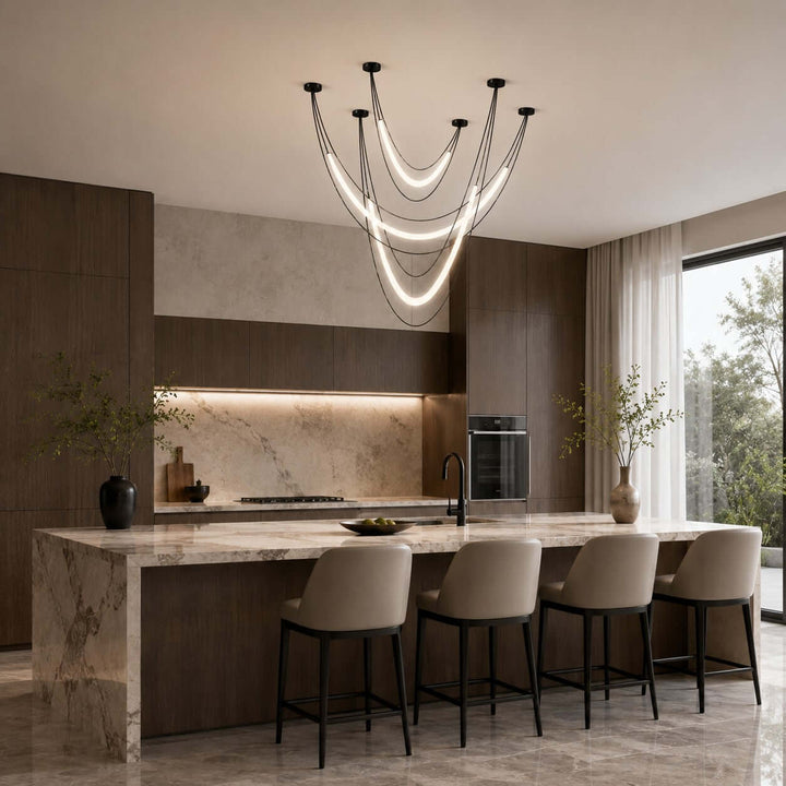 Ondine Linear Chandelier - Modern Acrylic Art Decor Chandelier | Vinlighting
