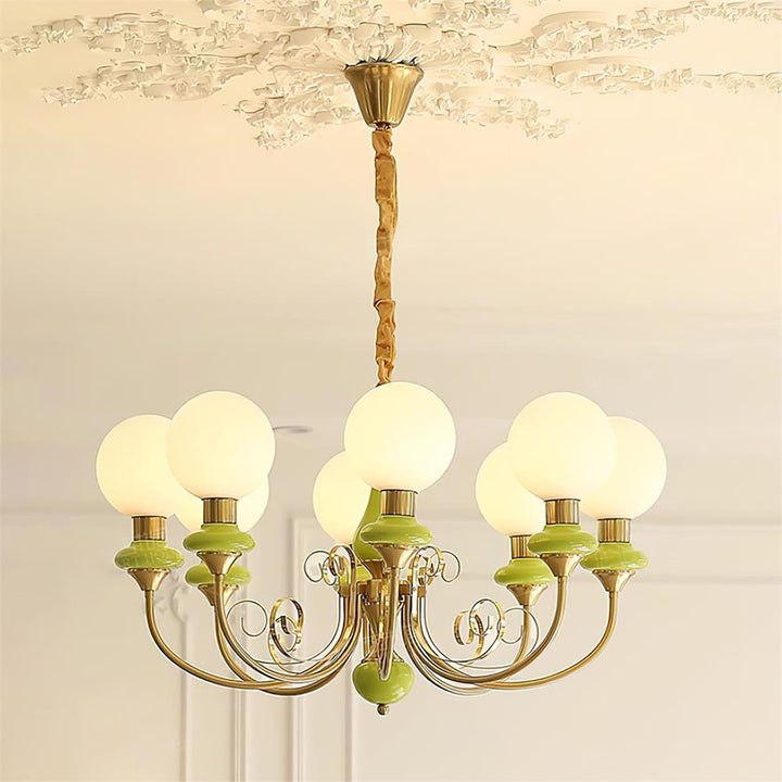 Onyx Chandelier | Elegant Glass & Gold Vintage Lighting | Vinlighting | Vinlighting