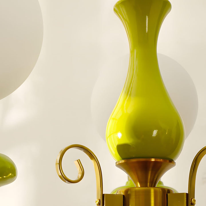 Onyx Chandelier | Elegant Glass & Gold Vintage Lighting | Vinlighting | Vinlighting