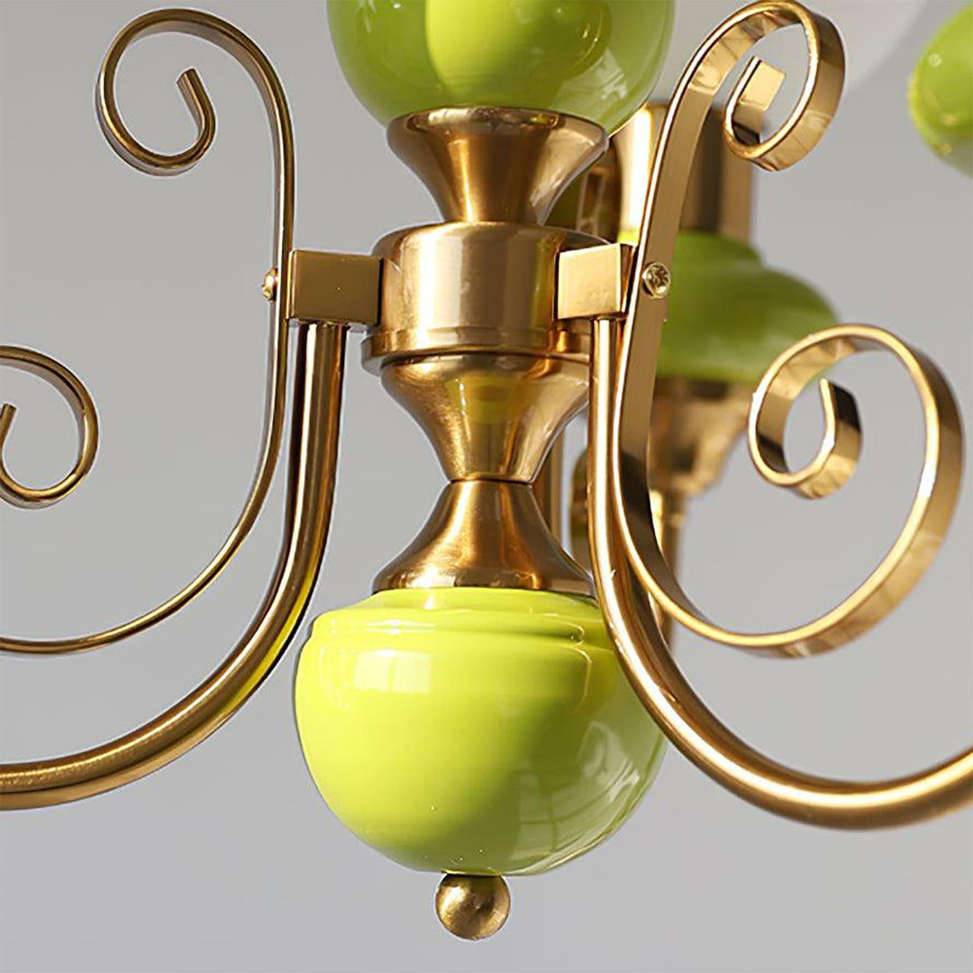 Onyx Chandelier | Elegant Glass & Gold Vintage Lighting | Vinlighting | Vinlighting