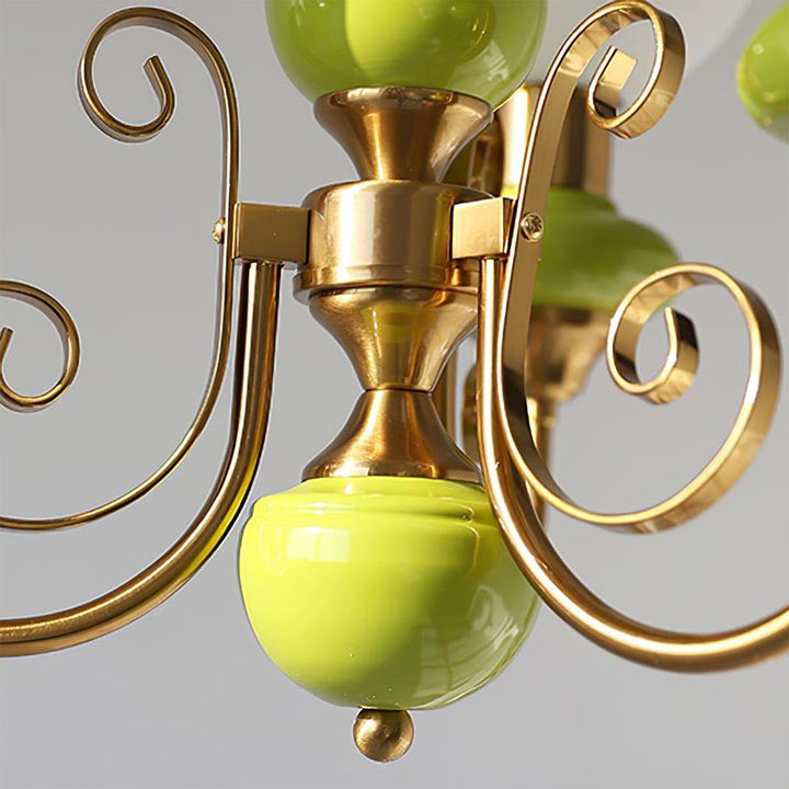 Onyx Chandelier | Elegant Glass & Gold Vintage Lighting | Vinlighting | Vinlighting