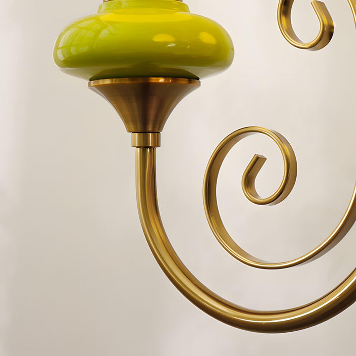 Onyx Chandelier | Elegant Glass & Gold Vintage Lighting | Vinlighting | Vinlighting