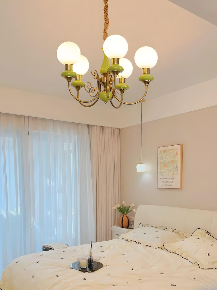 Onyx Chandelier | Elegant Glass & Gold Vintage Lighting | Vinlighting | Vinlighting