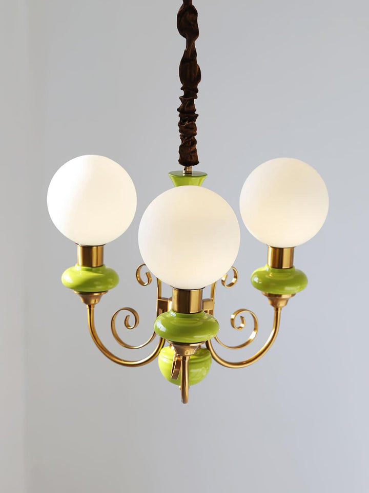 Onyx Chandelier | Elegant Glass & Gold Vintage Lighting | Vinlighting | Vinlighting