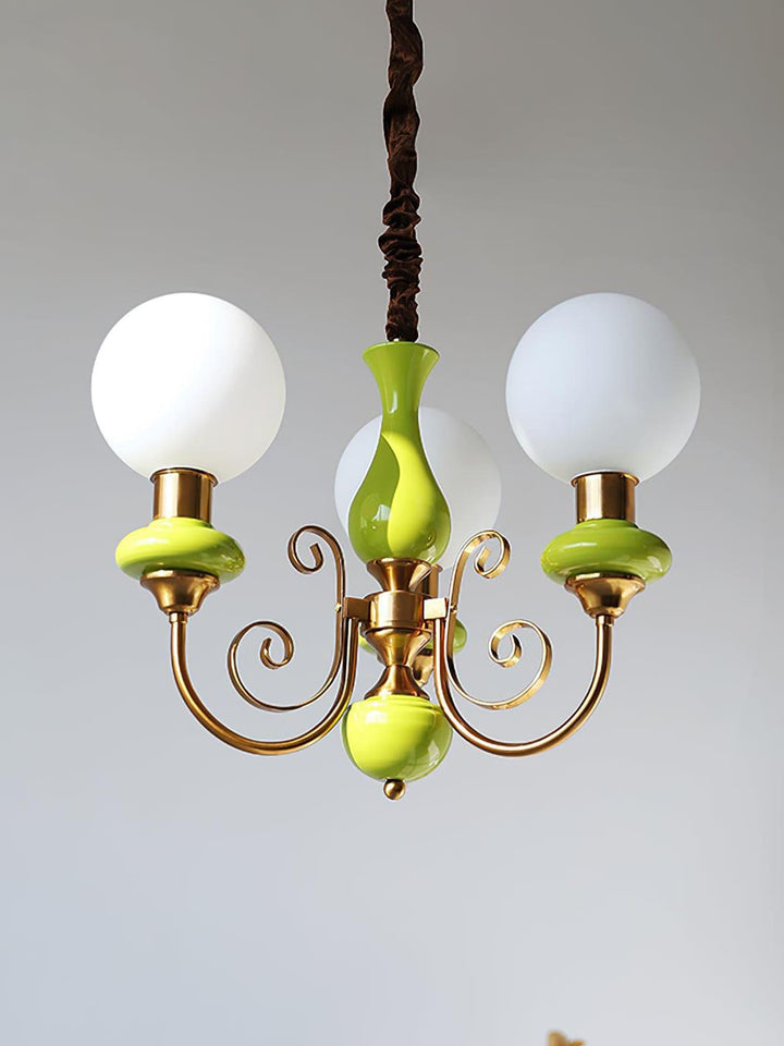 Onyx Chandelier | Elegant Glass & Gold Vintage Lighting | Vinlighting | Vinlighting
