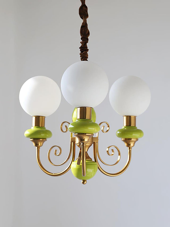 Onyx Chandelier | Elegant Glass & Gold Vintage Lighting | Vinlighting | Vinlighting