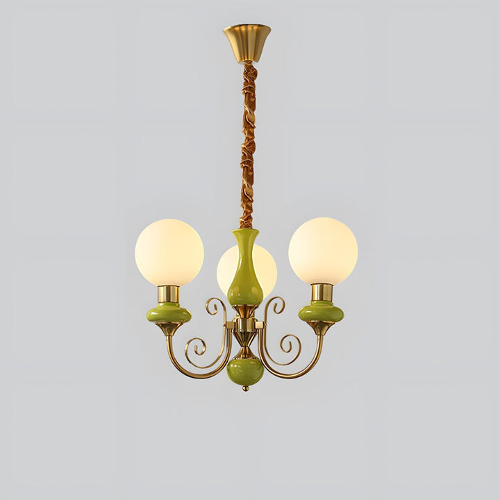 Onyx Chandelier | Elegant Glass & Gold Vintage Lighting | Vinlighting | Vinlighting