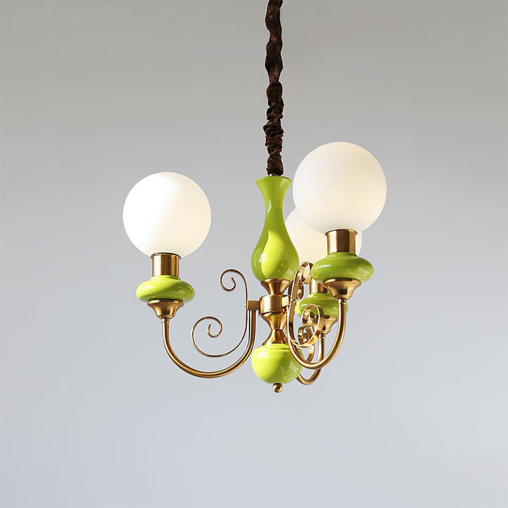 Onyx Chandelier | Elegant Glass & Gold Vintage Lighting | Vinlighting | Vinlighting