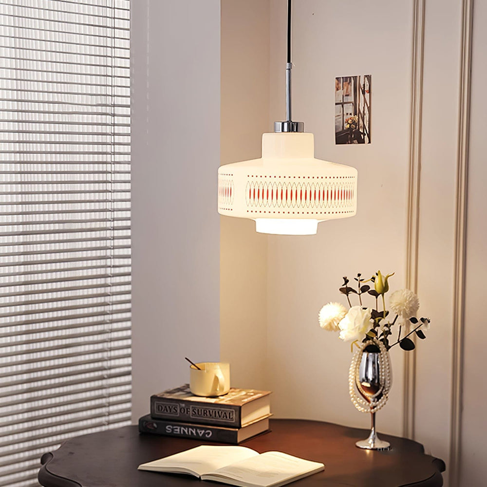 Opaline Pendant Light - Modern Glass Chandelier for Dining Room