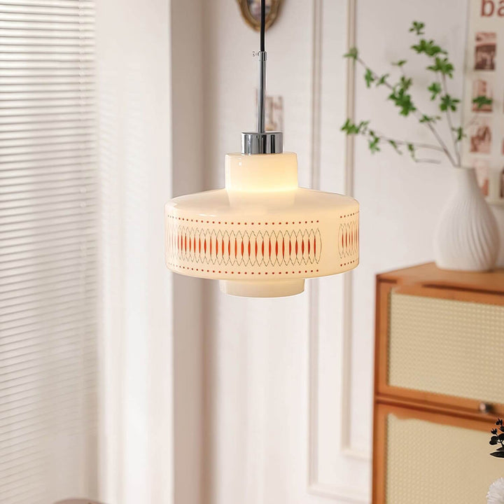 Opaline Pendant Light - Modern Glass Chandelier for Dining Room