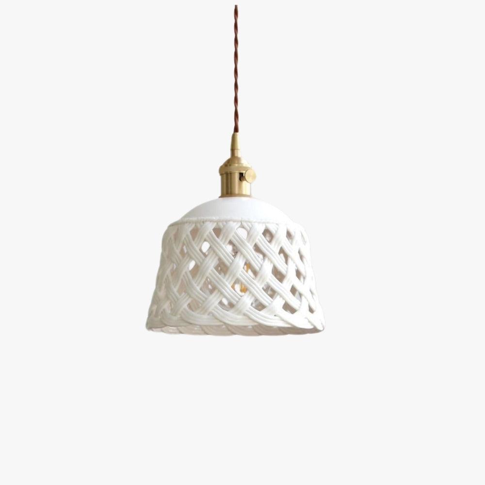 Openwork Ceramic Pendant Lamp | Modern Mini Hanging Light for Bathroom | Vinlighting | Vinlighting
