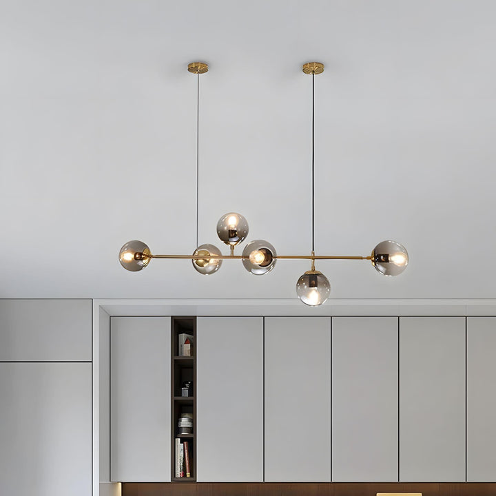 Orb Glass Chandelier | Elegant Brass & Glass Modern Lighting | Vinlighting | Vinlighting