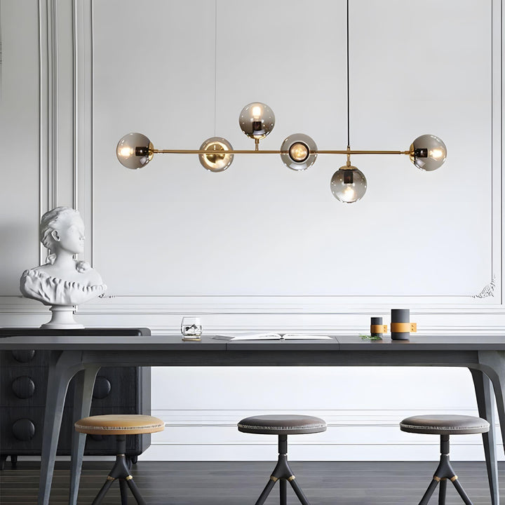 Orb Glass Chandelier | Elegant Brass & Glass Modern Lighting | Vinlighting | Vinlighting