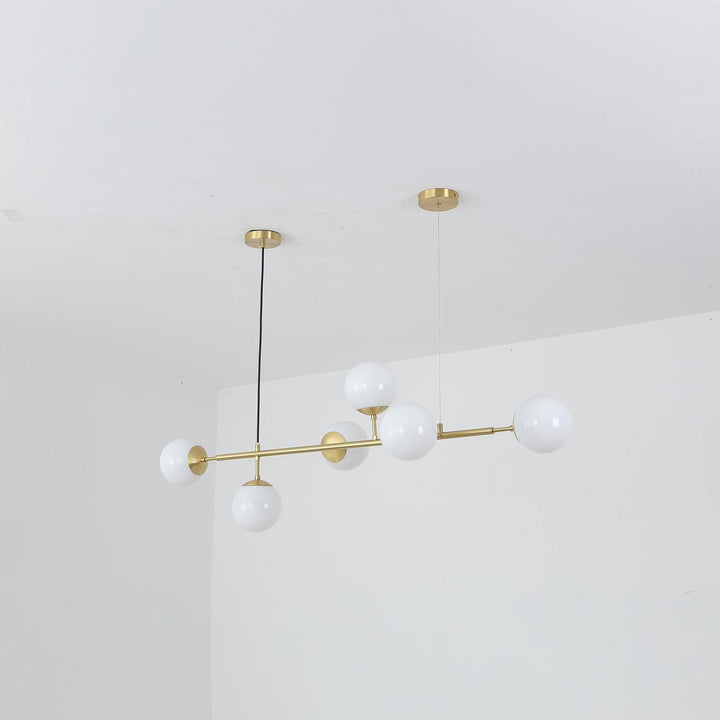 Orb Glass Chandelier | Elegant Brass & Glass Modern Lighting | Vinlighting | Vinlighting