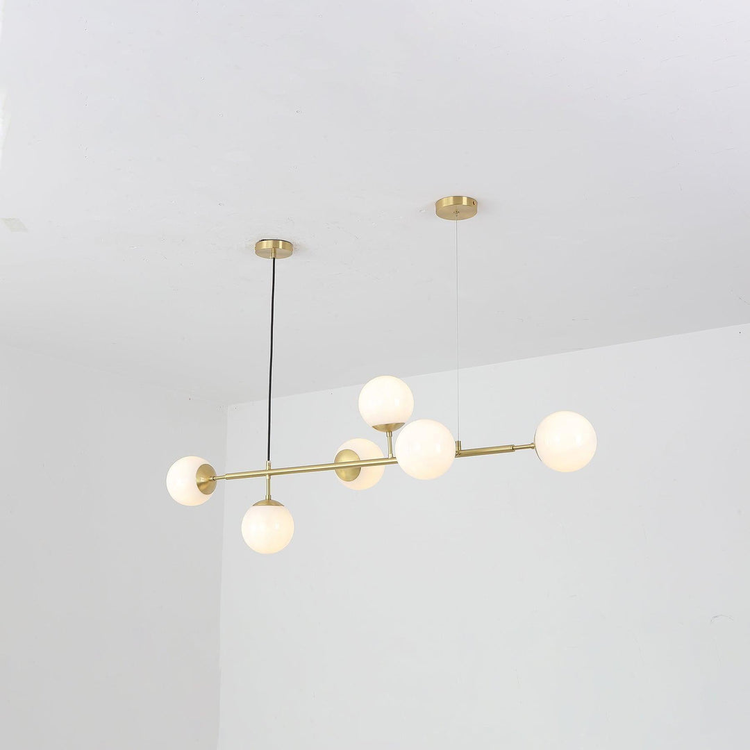 Orb Glass Chandelier | Elegant Brass & Glass Modern Lighting | Vinlighting | Vinlighting