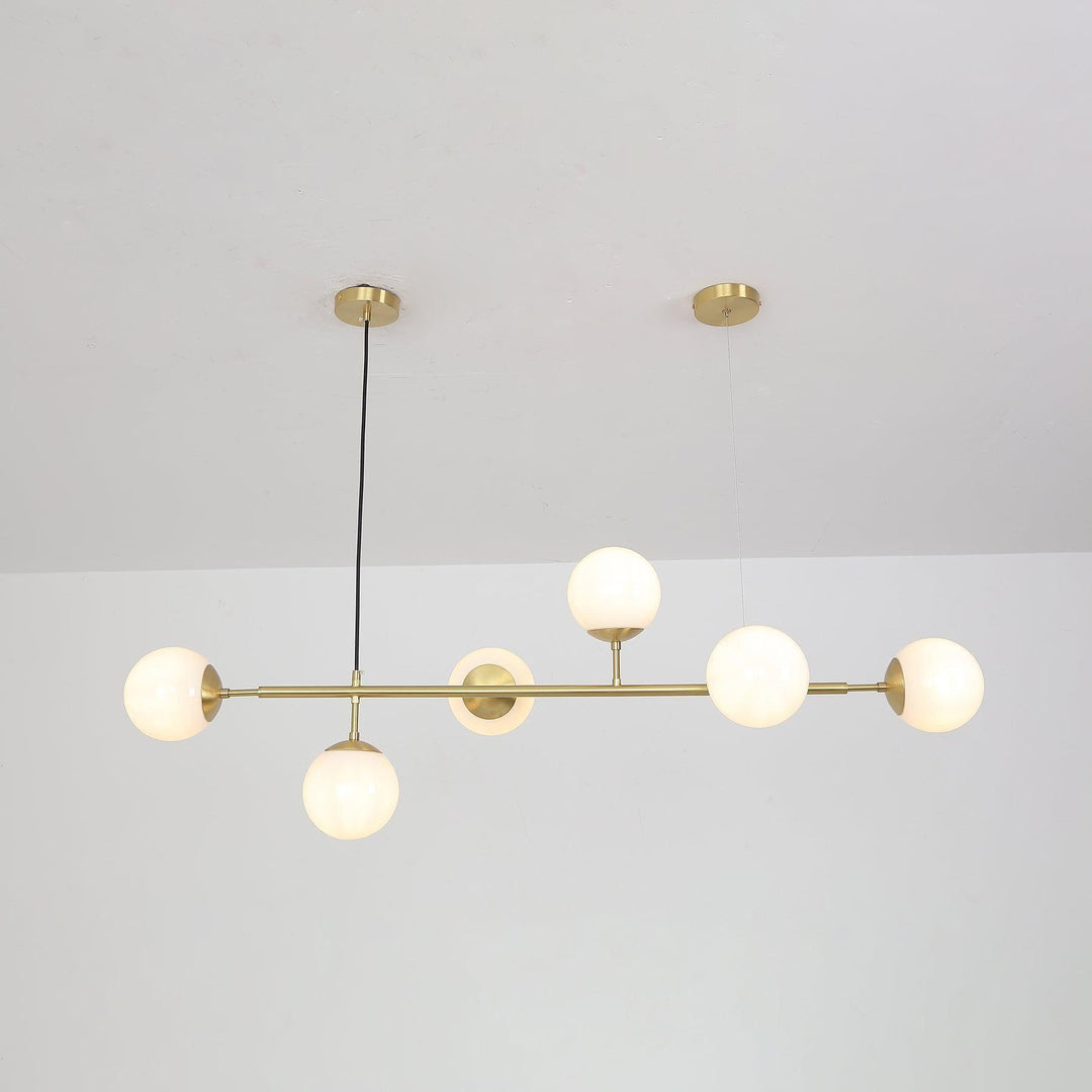Orb Glass Chandelier | Elegant Brass & Glass Modern Lighting | Vinlighting | Vinlighting