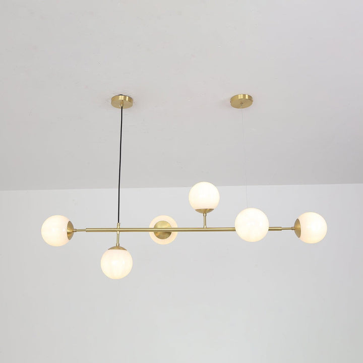 Orb Glass Chandelier | Elegant Brass & Glass Modern Lighting | Vinlighting | Vinlighting