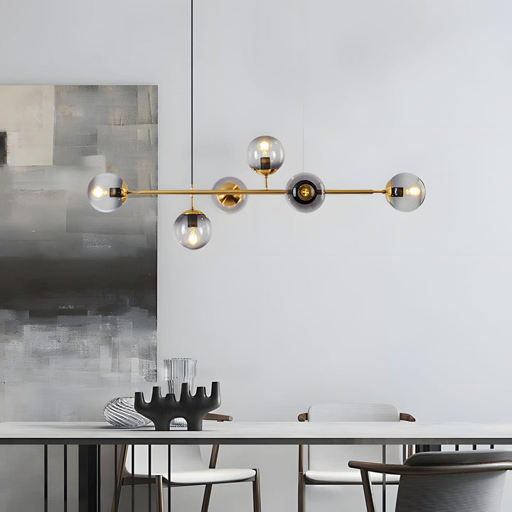 Orb Glass Chandelier | Elegant Brass & Glass Modern Lighting | Vinlighting | Vinlighting