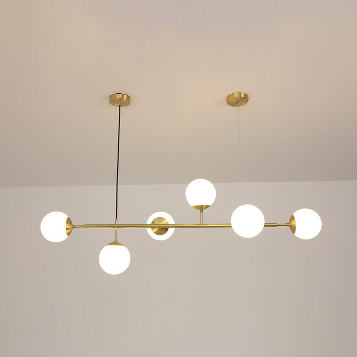 Orb Glass Chandelier | Elegant Brass & Glass Modern Lighting | Vinlighting | Vinlighting