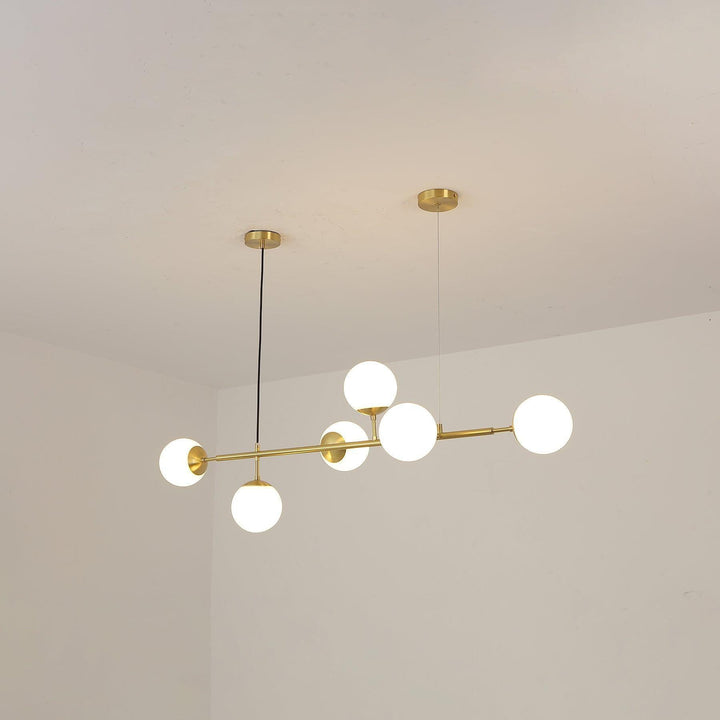 Orb Glass Chandelier | Elegant Brass & Glass Modern Lighting | Vinlighting | Vinlighting