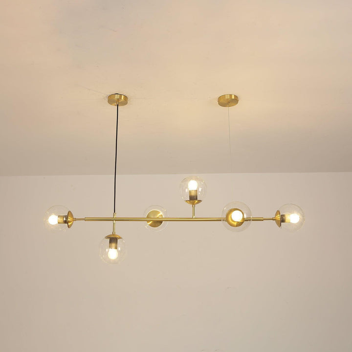 Orb Glass Chandelier | Elegant Brass & Glass Modern Lighting | Vinlighting | Vinlighting