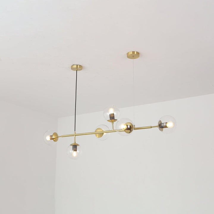 Orb Glass Chandelier | Elegant Brass & Glass Modern Lighting | Vinlighting | Vinlighting