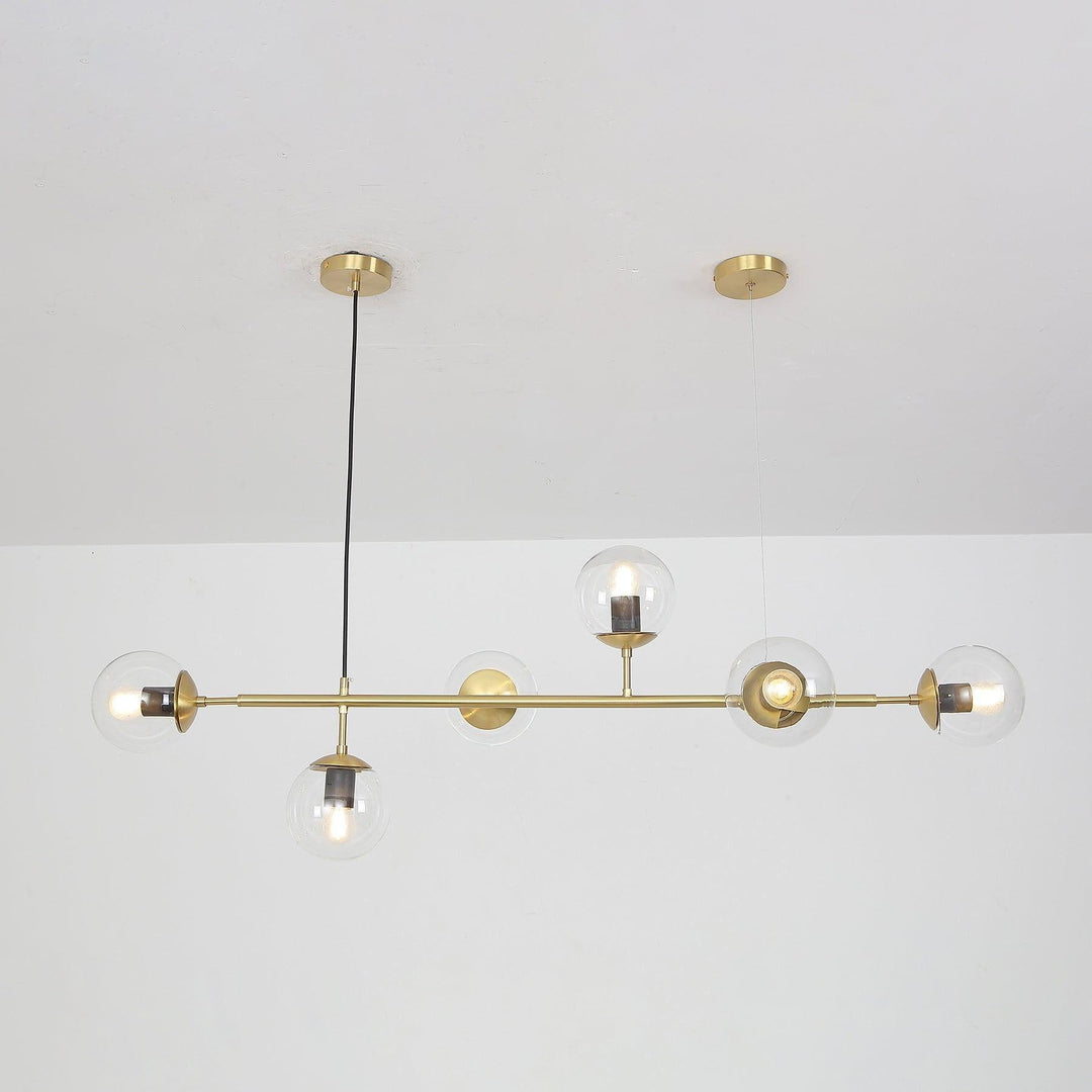 Orb Glass Chandelier | Elegant Brass & Glass Modern Lighting | Vinlighting | Vinlighting