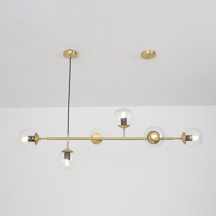 Orb Glass Chandelier | Elegant Brass & Glass Modern Lighting | Vinlighting | Vinlighting