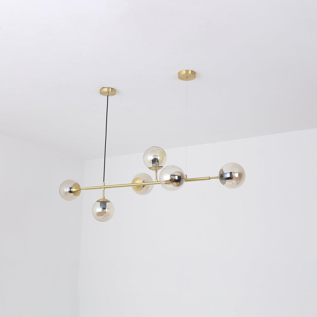 Orb Glass Chandelier | Elegant Brass & Glass Modern Lighting | Vinlighting | Vinlighting