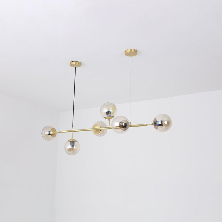 Orb Glass Chandelier | Elegant Brass & Glass Modern Lighting | Vinlighting | Vinlighting