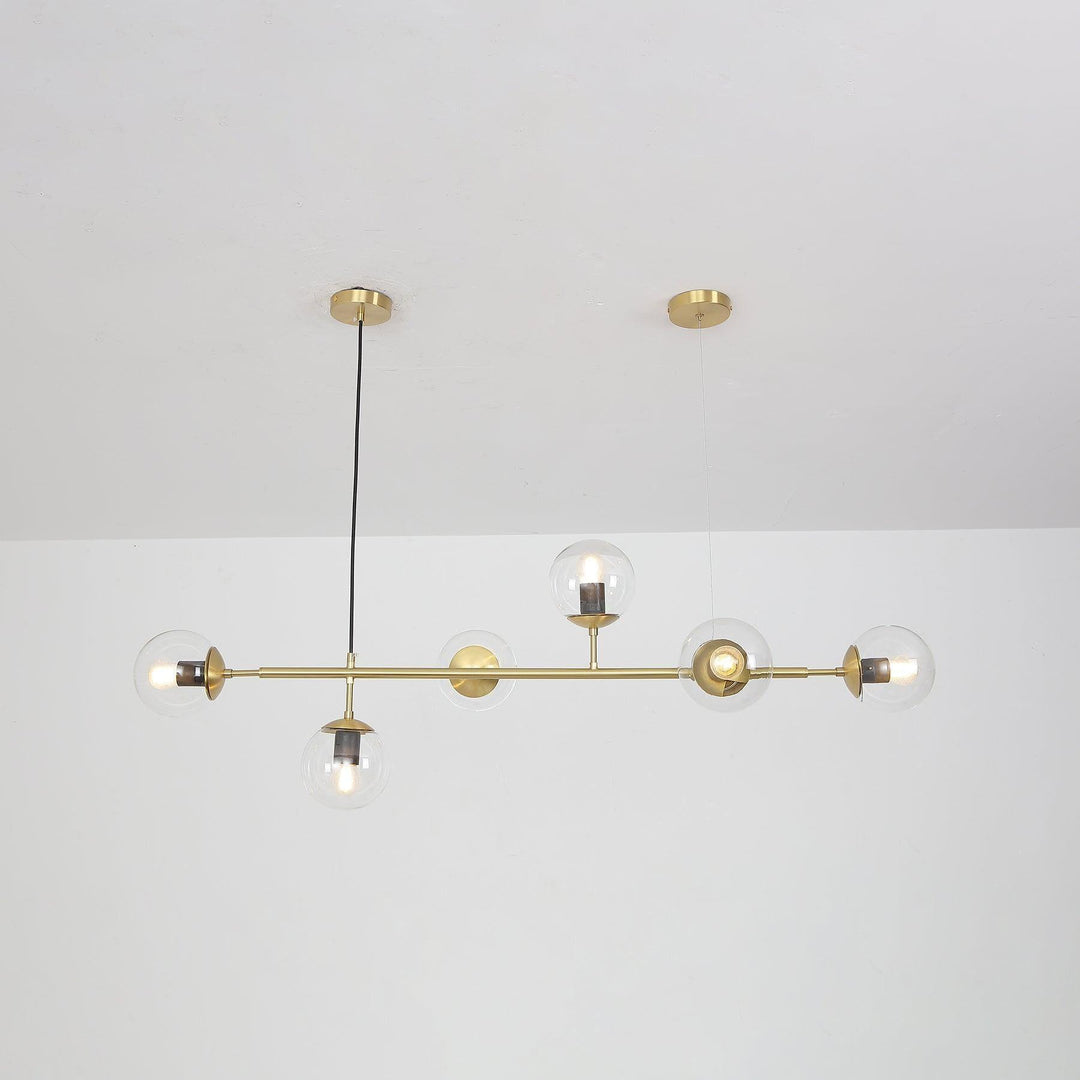 Orb Glass Chandelier | Elegant Brass & Glass Modern Lighting | Vinlighting | Vinlighting