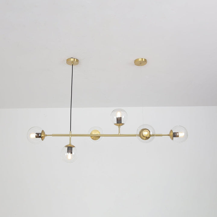 Orb Glass Chandelier | Elegant Brass & Glass Modern Lighting | Vinlighting | Vinlighting