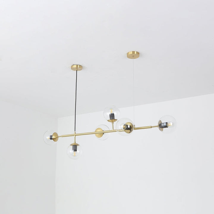 Orb Glass Chandelier | Elegant Brass & Glass Modern Lighting | Vinlighting | Vinlighting