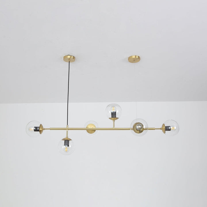 Orb Glass Chandelier | Elegant Brass & Glass Modern Lighting | Vinlighting | Vinlighting